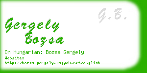 gergely bozsa business card